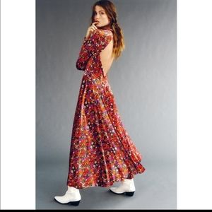 NWT Free People Heartland Crushed Midi Dress